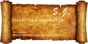 Salánki Jonatán névjegykártya